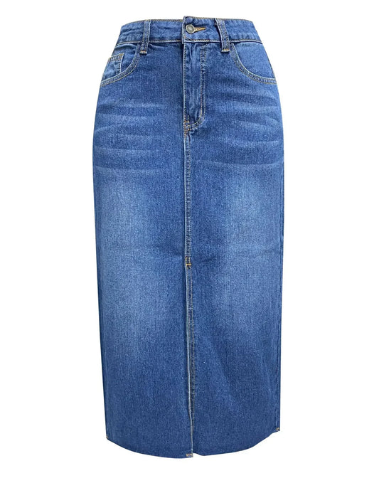 DENISE – Classic High-Waist Denim Skirt