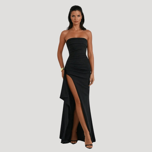 Clara | Women Wedding Guest Strapless Maxi Dress