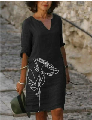 Hailey | Women’s Floral V-Neck Midi Dress